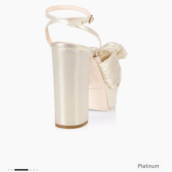 Loeffler Randall Natalia Pleated platform sandals in Platinum - Picture 3 of 13